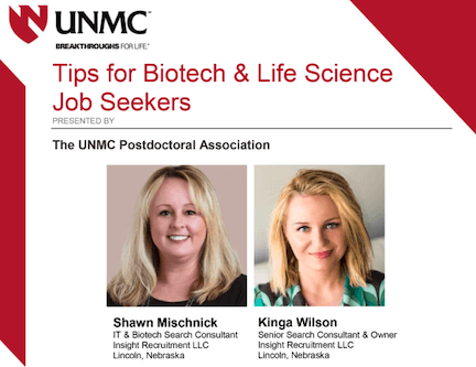 UNMC Tips for Biotech and Life Science Job seekers